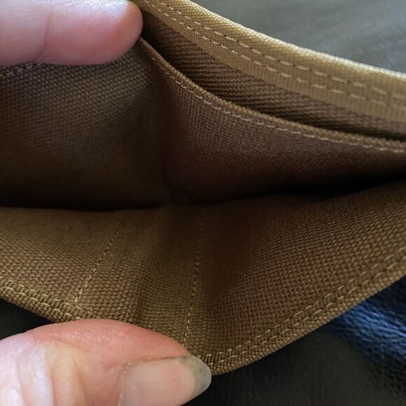 WOLVERINE Men's Tri Fold Canvas Wallet Brown Unused - Picture 4 of 7